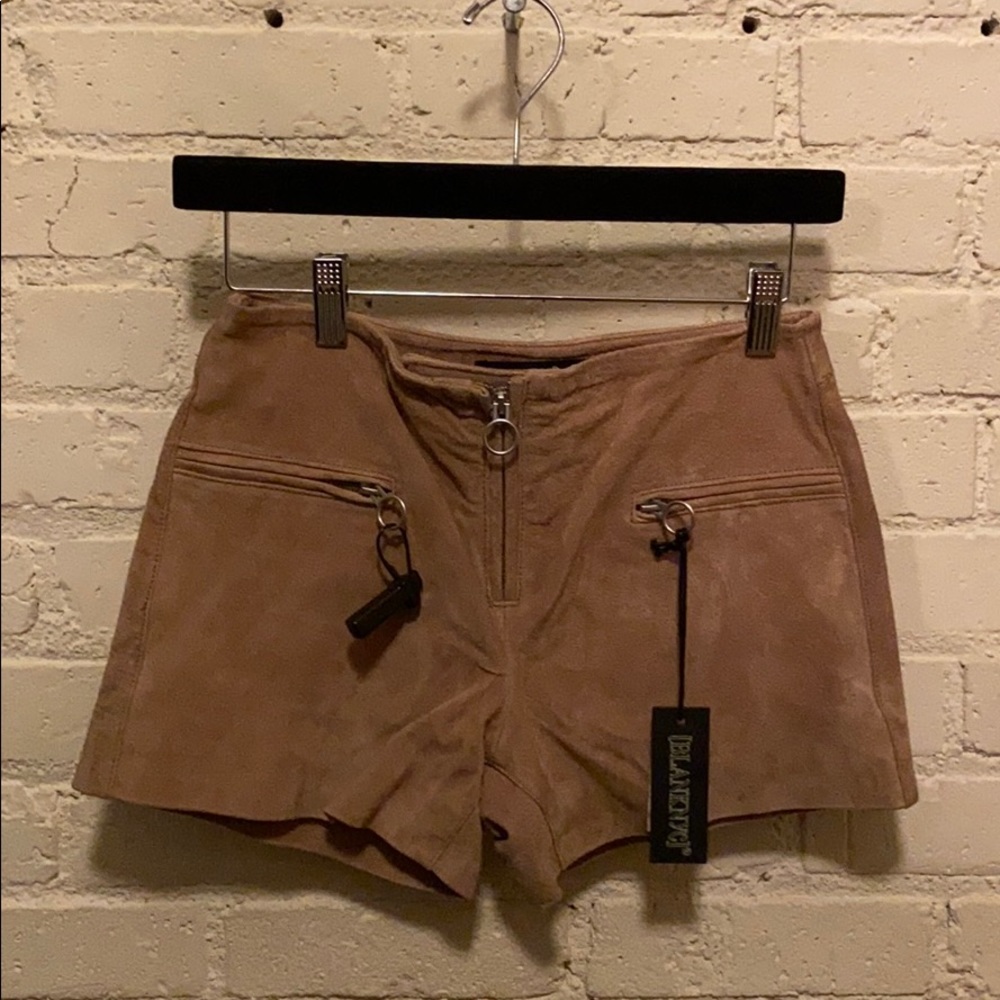 Blank NYC Hazelnut Suede Shorts